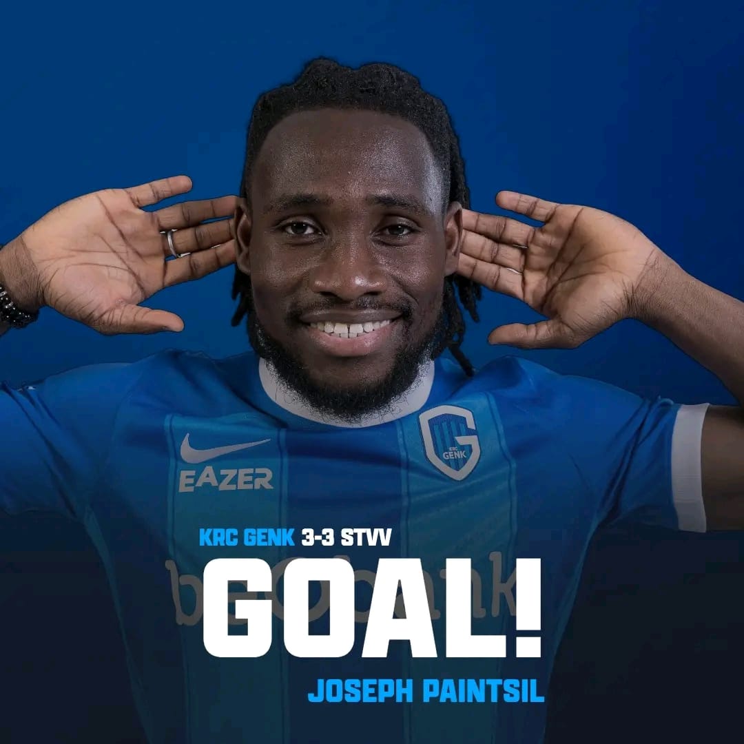 Ghana winger Joseph Paintsil scores to earn a point for Genk in a 6-goal thriller with St. Truiden