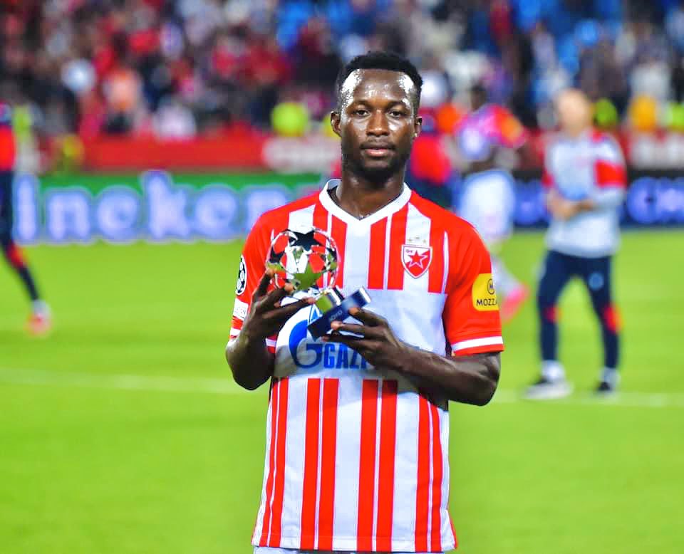 Ghana winger Osman Bukari earns Man of the Match award in Red Star Belgrade's thrilling draw with Young Boys