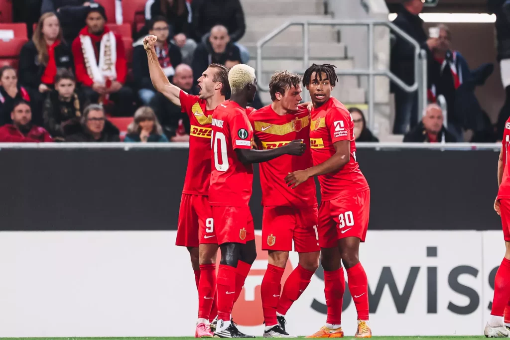Ghanaian youngster Jonas Jensen-Abbew scores for FC Nordsjaelland in the Europa Conference League