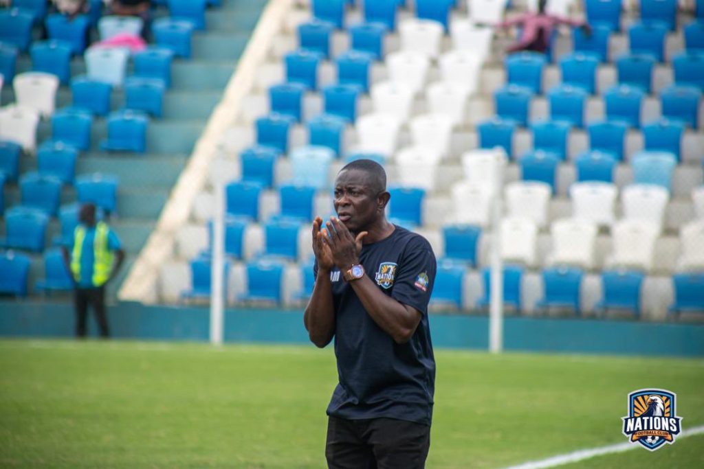 Nations FC coach Kasim Mingle praises his players after win over Asante Kotoko