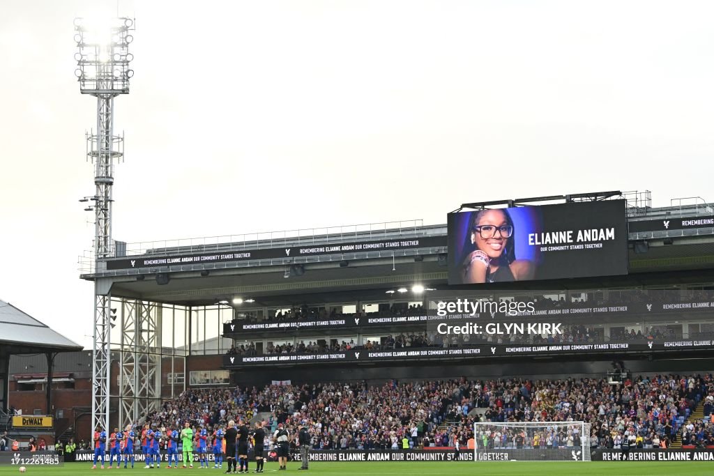 Crystal Palace pays tribute to Ghanaian teen Elianne Andam, who was murdered in London