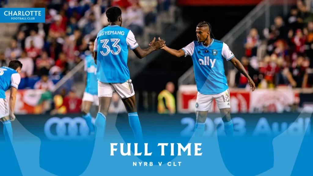 Patrick Agyeman scores in Charlotte FC's defeat to New York Red Bulls