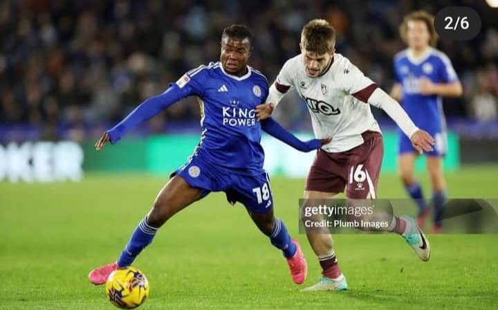 Ghana winger Fatawu Issahaku reacts to Leicester City's win over Watford in Championship