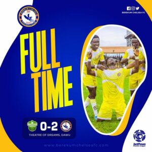 2023/24 Ghana Premier League: Week 8 Match Report - Dreams FC 0-2 Berekum Chelsea