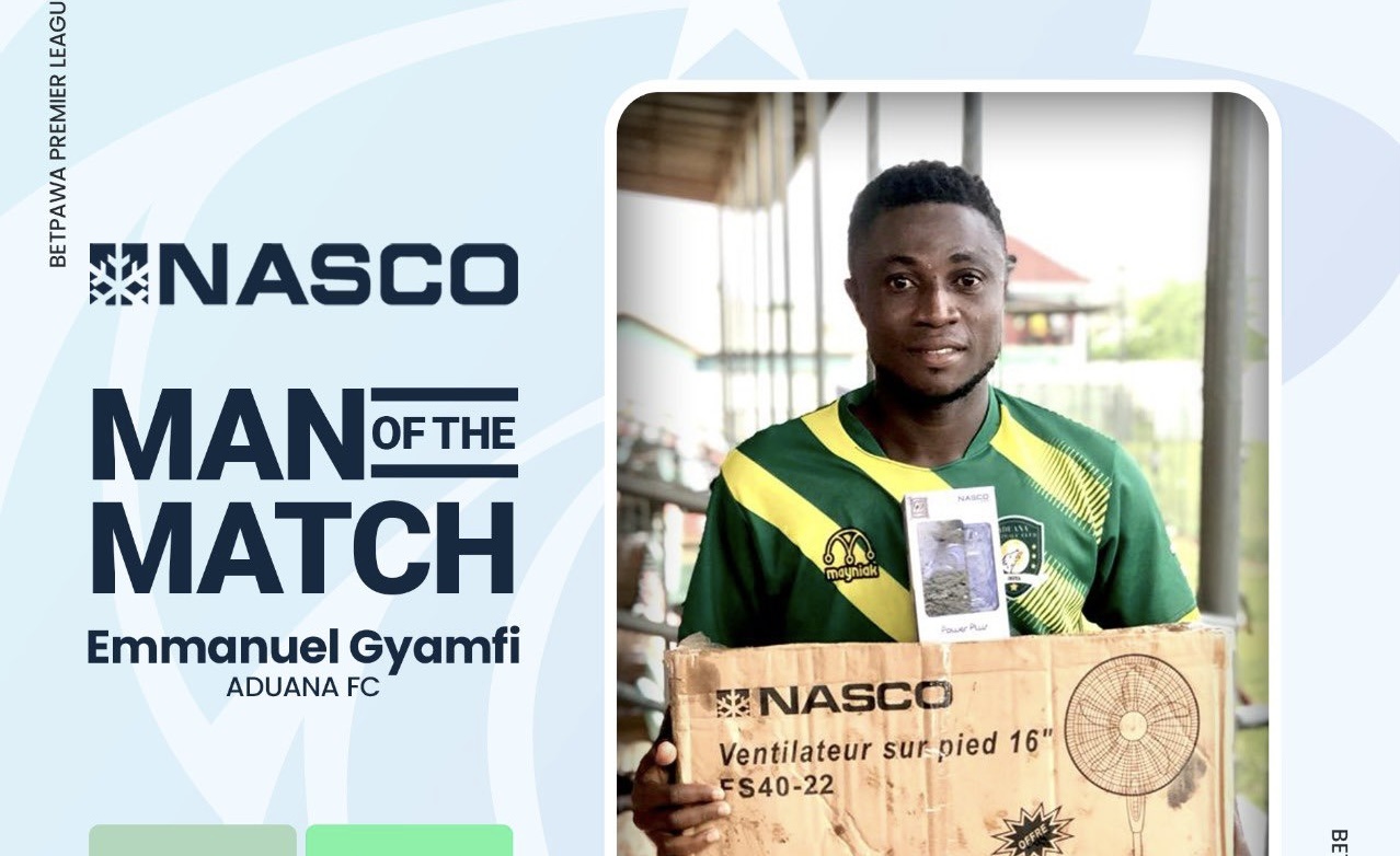 Emmanuel Gyamfi named Man of the Match after brace in Aduana’s win over Bibiani GoldStars