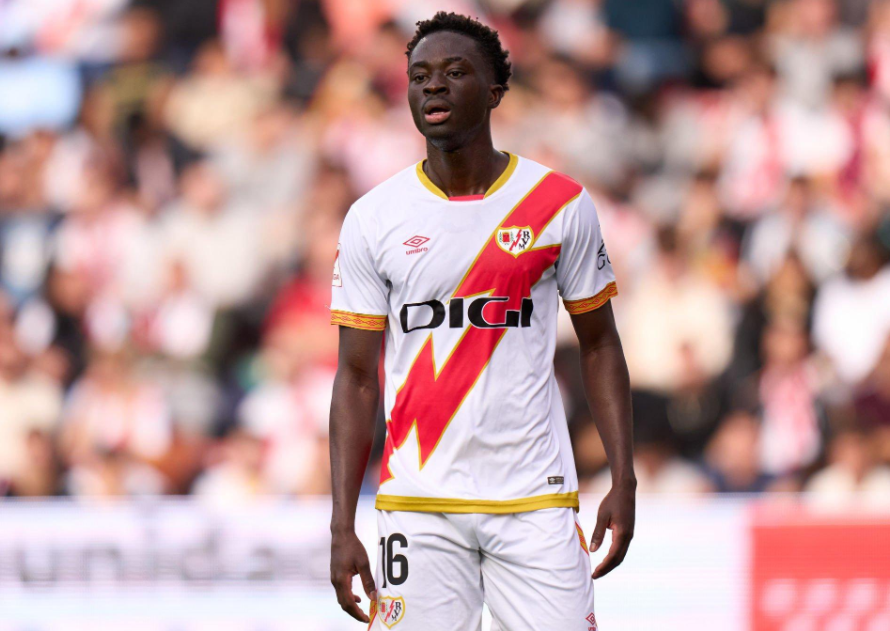 Abdul Mumin features in Rayo Vallecano's home draw against Barcelona