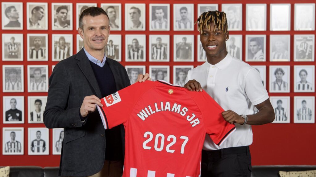 Nico Williams pledges to work hard after signing new Atletico Bilbao contract