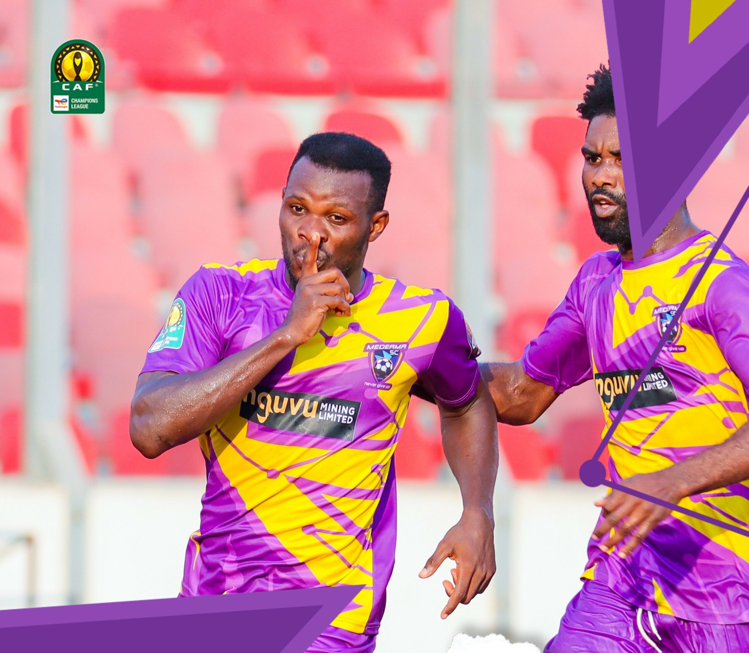 Daniel Lomotey makes history by scoring Medeama’s first goal in the CAF Champions League