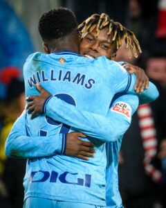 Youngster Nico Williams scores to seal 3-0 win for Athletic Club against CD Cayon in Copa del Rey