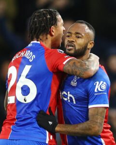 Ghana striker Jordan Ayew assists a goal for Crystal Palace in 2-1 defeat to Chelsea