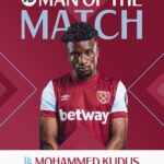 Mohammed Kudus bags West Ham Man of the Match Award after impressive display vs Man United