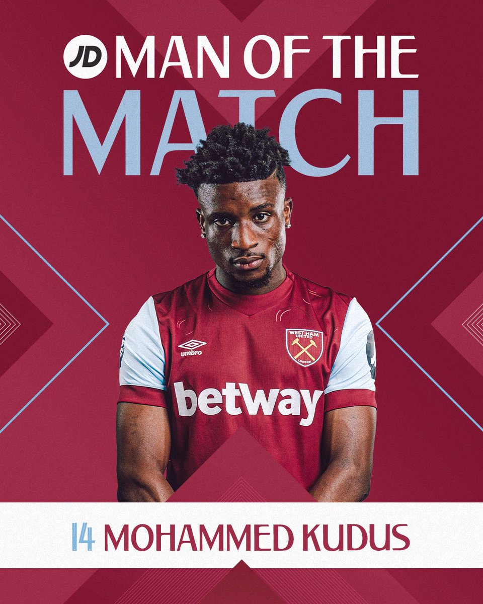 Mohammed Kudus bags West Ham Man of the Match Award after impressive display vs Man United