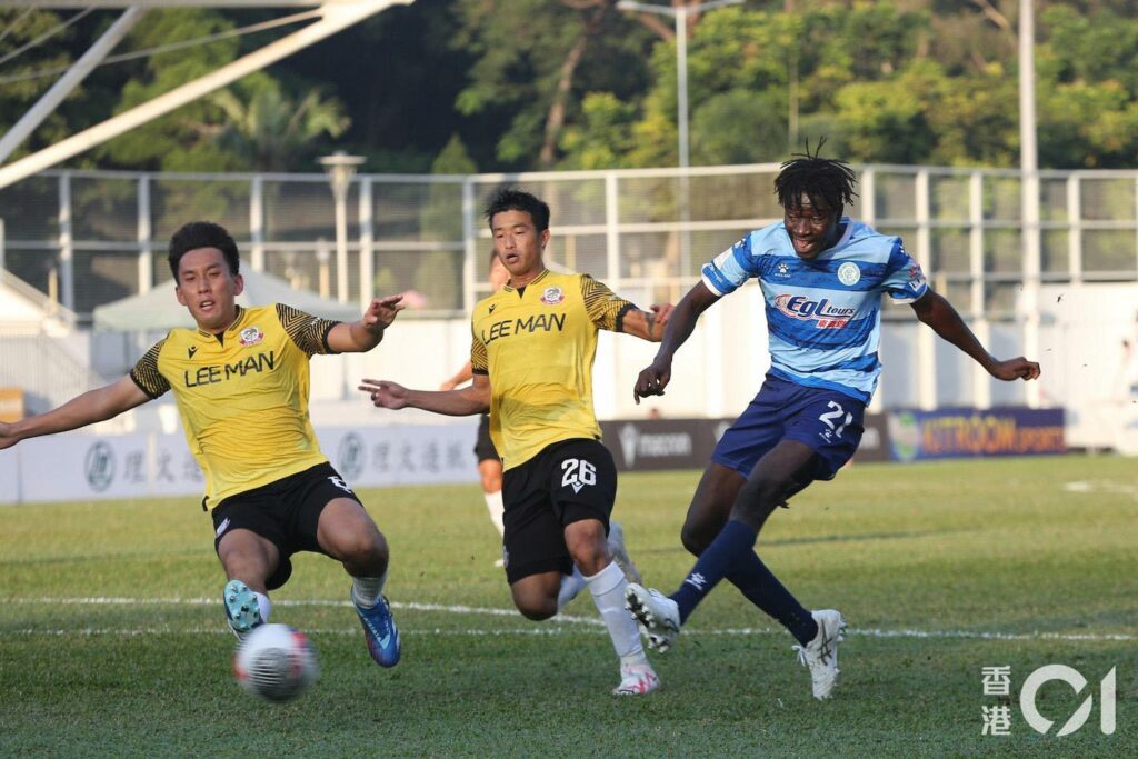 Ghanaian striker Yakubu Nassam Ibrahim scores brace for Hong Kong Rangers in defeat to Lee Man Warriors