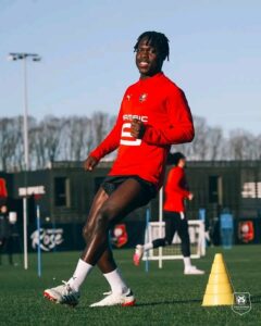 Ghana defender Alidu Seidu trains with Stade Rennais FC teammates for the first time after joining club