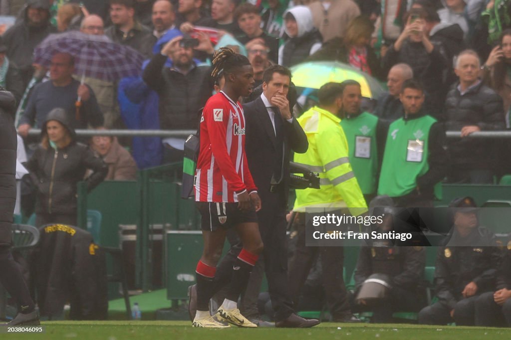 Nico Williams sees red in Athletic Bilbao’s defeat to Real Betis