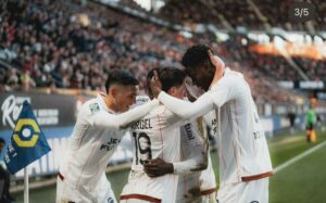 Lorient defender Nathaniel Adjei expresses gratitude to fans after victory at Rennais