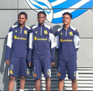 African Talent Football Academy trio joins Real Sociedad youth team for a football tournament