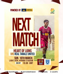 2023/24 Ghana Premier League Week 20: Heart of Lions v Real Tamale United preview