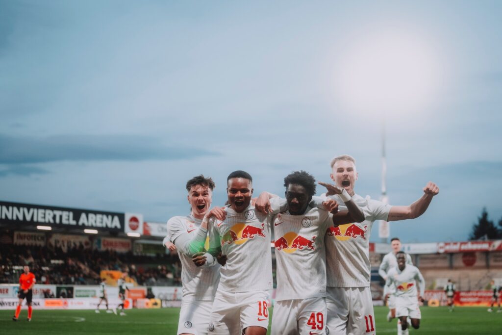 Ghanaian defender Lawrence Agyekum scores in FC Liefering's narrow defeat to Ried