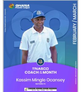 Ghana Premier League: Nations FC tactician Kasim Mingle scoops Coach of the Month award