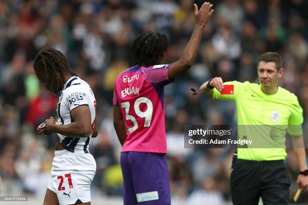 Brandon Thomas-Asante's red card contributes to West Brom's defeat against Sunderland