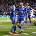Ghana winger Fatawu Issahaku reacts after Leicester City’s crucial win over West Bromwich Albion
