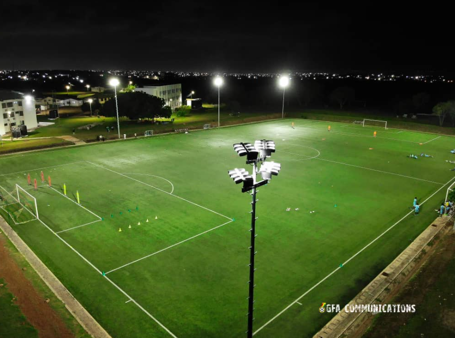Ghanaman Soccer Centre of Excellence illuminated with first set of ultramodern floodlights