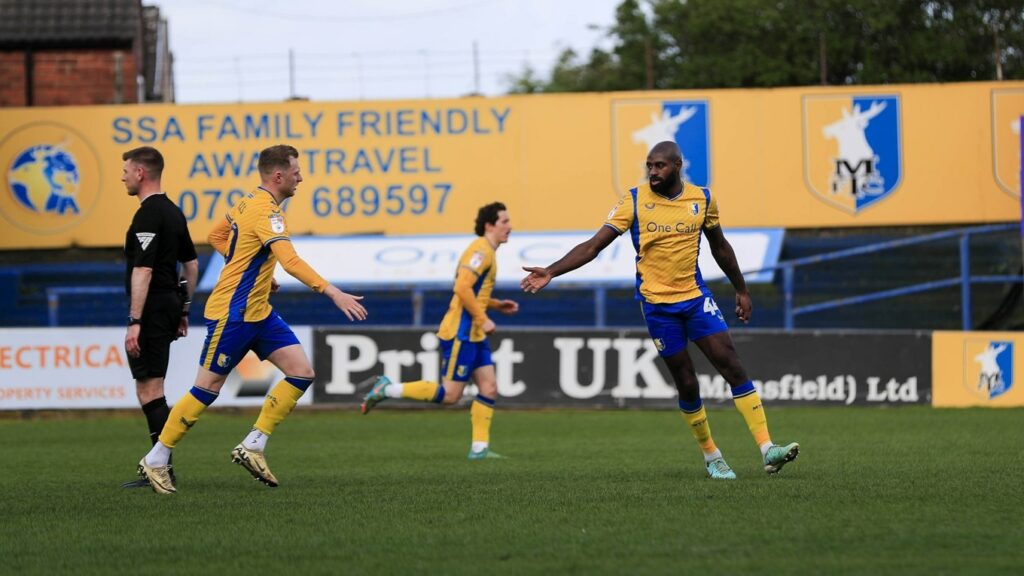 Ghanaian midfielder Hiram Boateng scores consolation goal in Mansfield Town's heavy defeat to Crawley Town