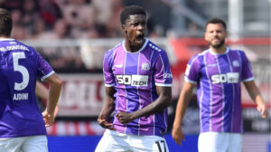 Ghanaian forward Christian Joe Conteh scores to seal 2-0 victory for VfL Osnabruck against Greuther Furth