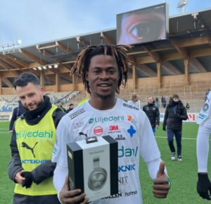 Ghanaian midfielder Frank Agyei Jr inspire IFK Värnamo to crucial win over Sirius with MoTM award