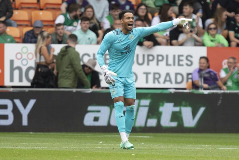 Ghana goalkeeper Joseph Wollacott keeps a clean sheet for Hibernian in 3-0 mauling of Motherwell