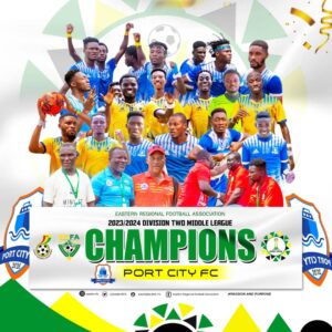 Former Hearts of Oak coach Edward Nii Odoom leads Port City to secure Ghana Division One League promotion