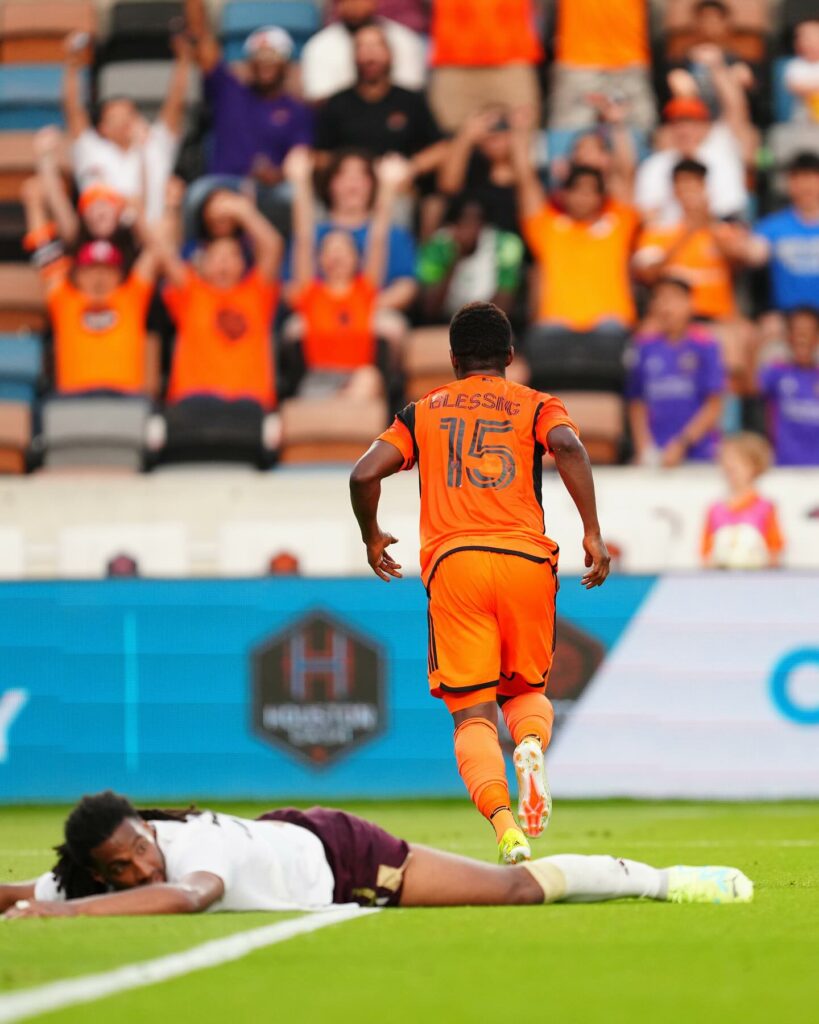 Ghanaian forward Latif Blessing scores despite Houston Dynamo FC's US Open Cup exit
