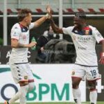 Ghana forward Caleb Ekuban scores as Genoa draw with AC Milan in a six-goal thriller