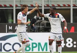 Ghana forward Caleb Ekuban scores as Genoa draw with AC Milan in a six-goal thriller
