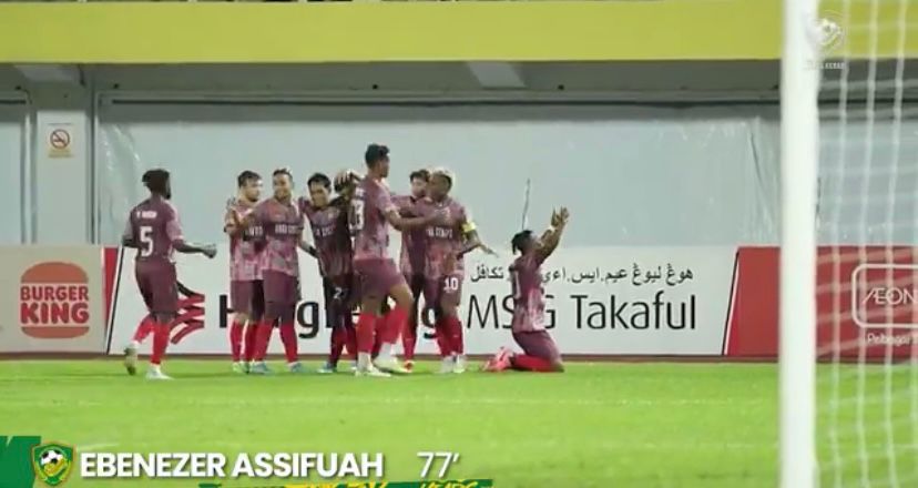 Video: Watch Former Ghana youth star Ebenezer Assifuah’s first goal for Kedah in Malaysian top-flight
