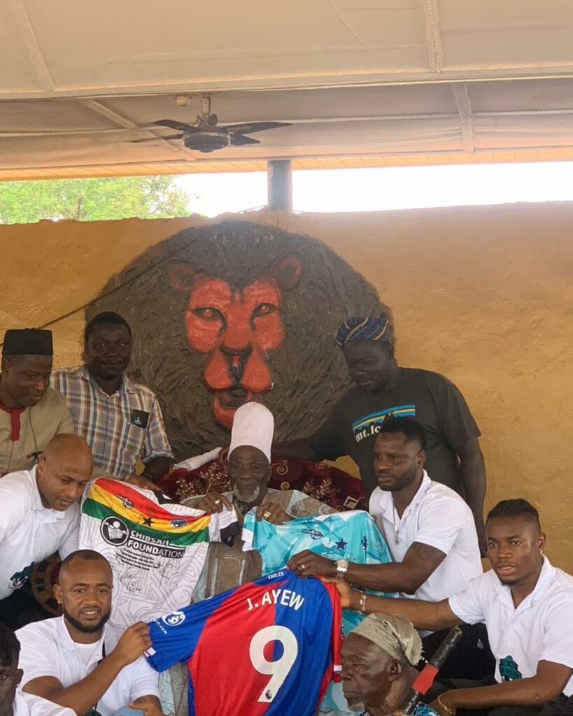 Ghanaian football stars pay respect to Paramount Chief of Dagban ahead of All Star Festival