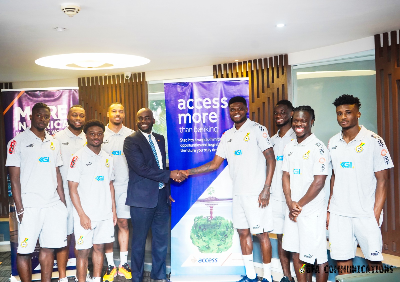 Black Stars visit headquarters of partners Access Bank in Accra [PHOTOS]