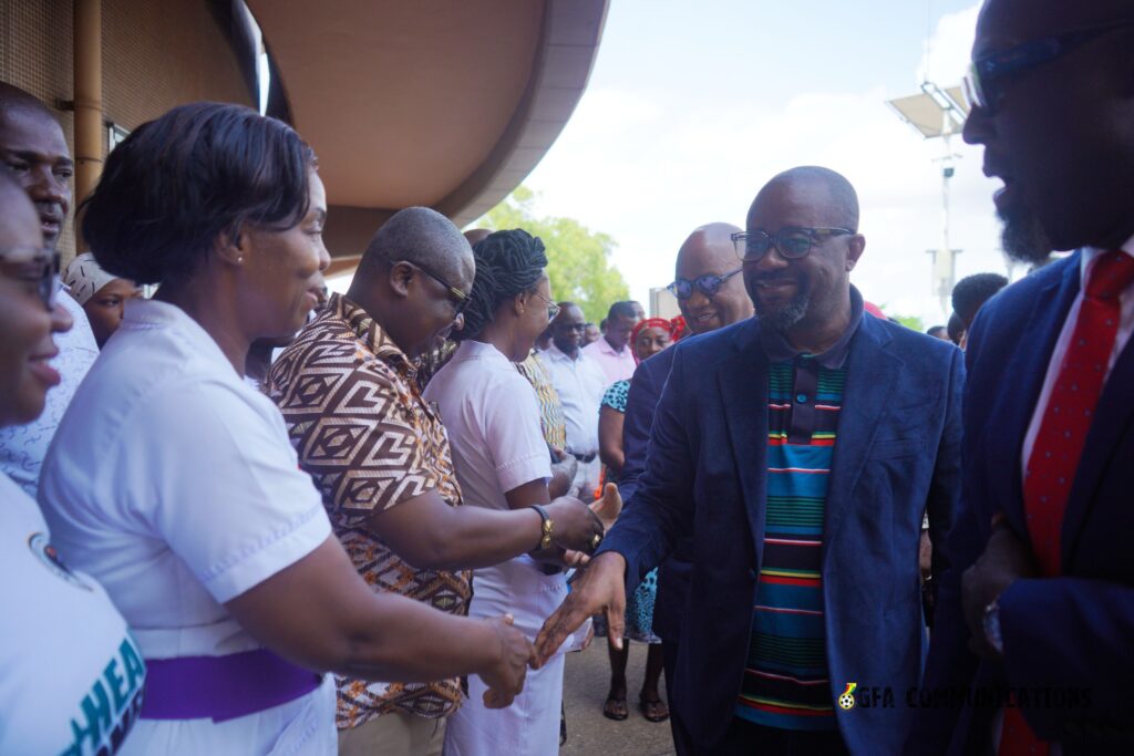 Ghana FA President Kurt Okraku and Black Stars team boost spirits at 'Heal Komfo Anokye' project in Kumasi
