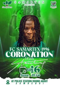 Top Ghanaian musician Stonebwoy to thrill fans at Samartex historic Ghana Premier League coronation celebration