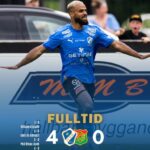 Ghanaian duo Naeem Mohammed and Phil Ofosu-Ayeh score in Halmstads BK's dominant victory over GAIS
