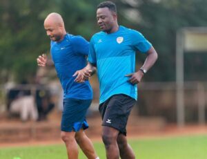 Ghana captain Andre Ayew training with esteemed coach Nuru Yakubu