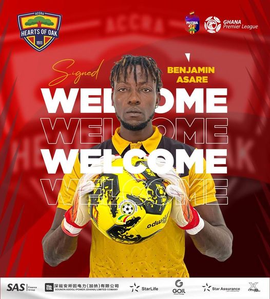 Official: Goalkeeper Benjamin Asare joins Accra Hearts of Oak