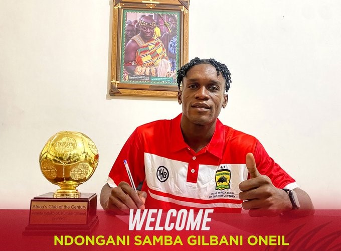 Congolese defender Ndongani Samba Gilbani Oneil over the moon after joining ‘big club’ Asante Kotoko