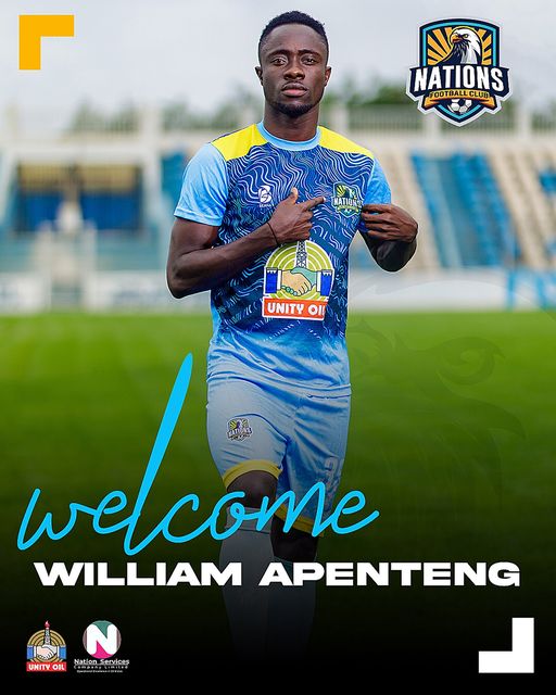 William Apenteng joins Ghana Premier League side Nations FC