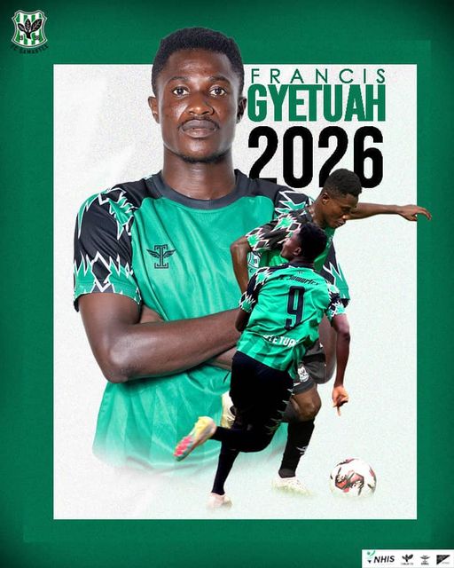 FC Samartex 1996 extends Francis Gyetuah's contract until 2026