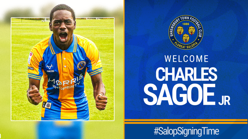 Shrewsbury Town secures Ghanaian forward Charles Sagoe Jr on loan