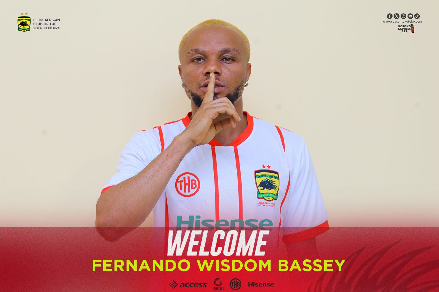 I play like Kylian Mbappe – Kotoko new signing Wisdom Fernando