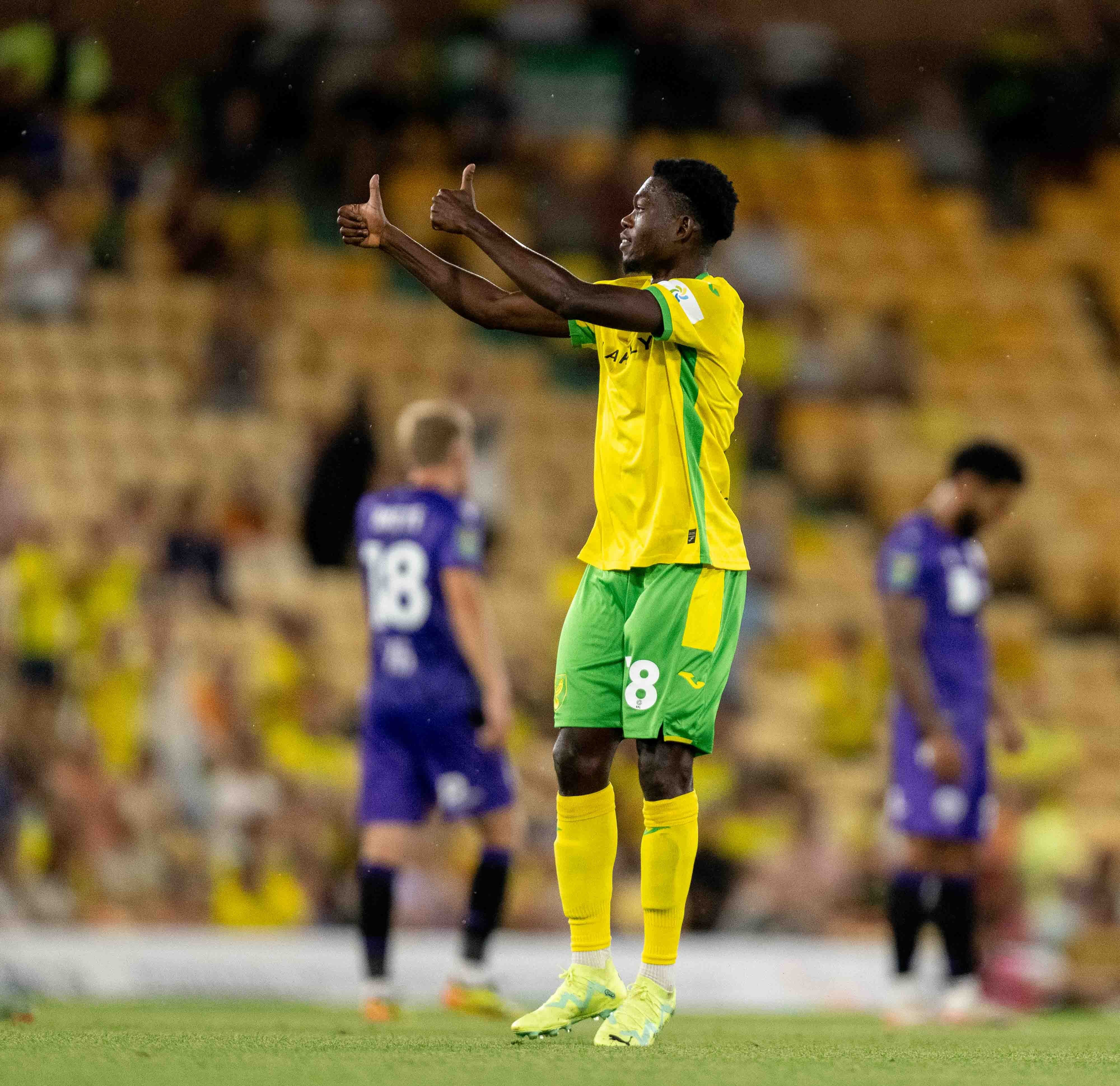 Ghana midfielder Forson Amankwah assists a goal for Norwich in 4-3 win over Stevenage