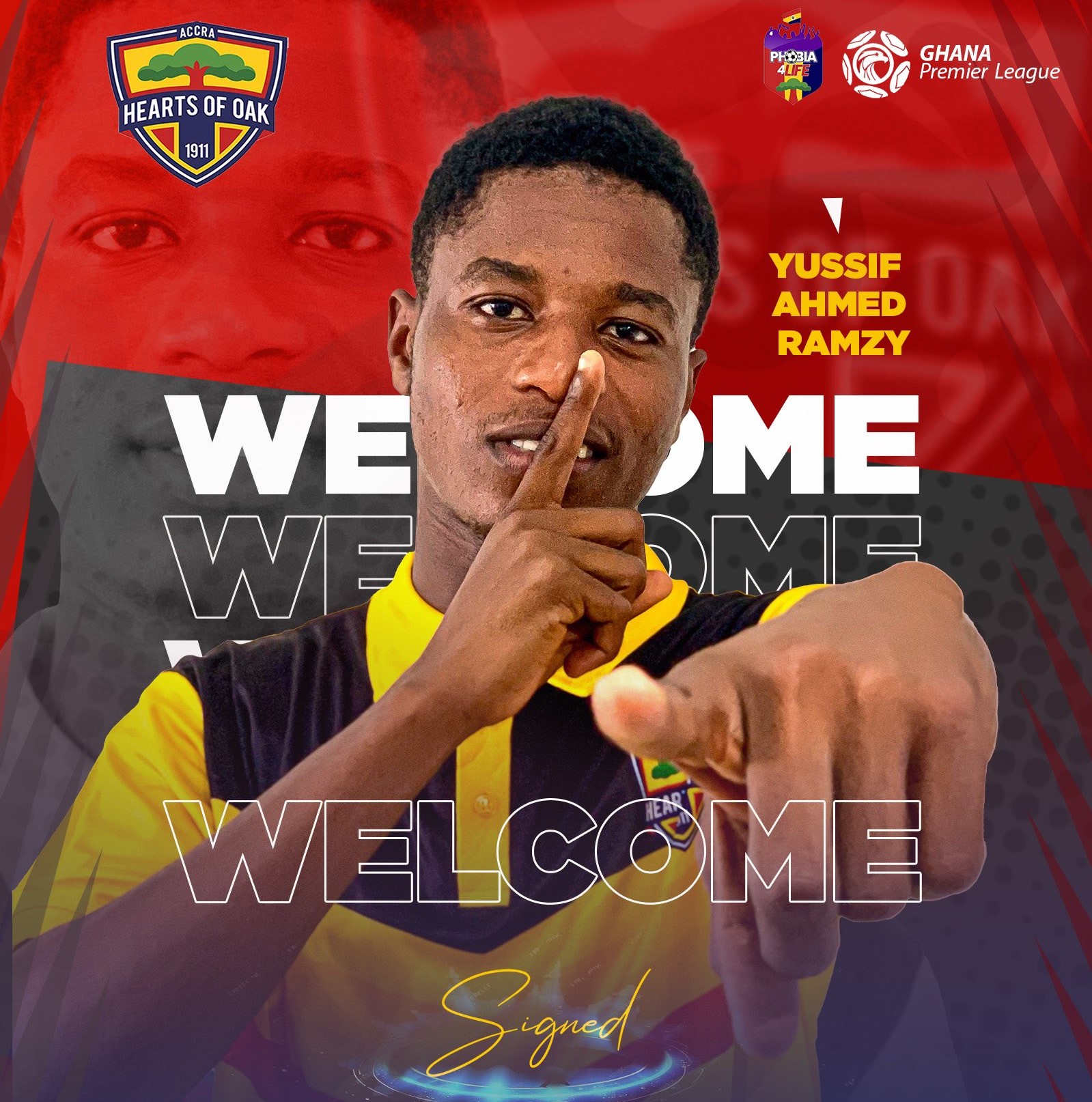 Exciting talent Yussif Ahmed Ramzy joins Hearts of Oak; becomes club’s ninth signing ahead of new season